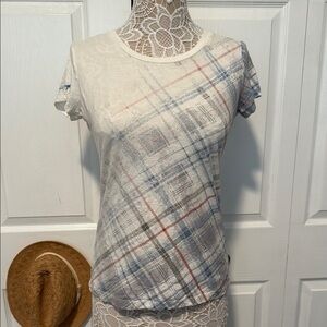 Tommy Hilfiger Plaid Short Sleeve Tee - Red, Blue, Gray